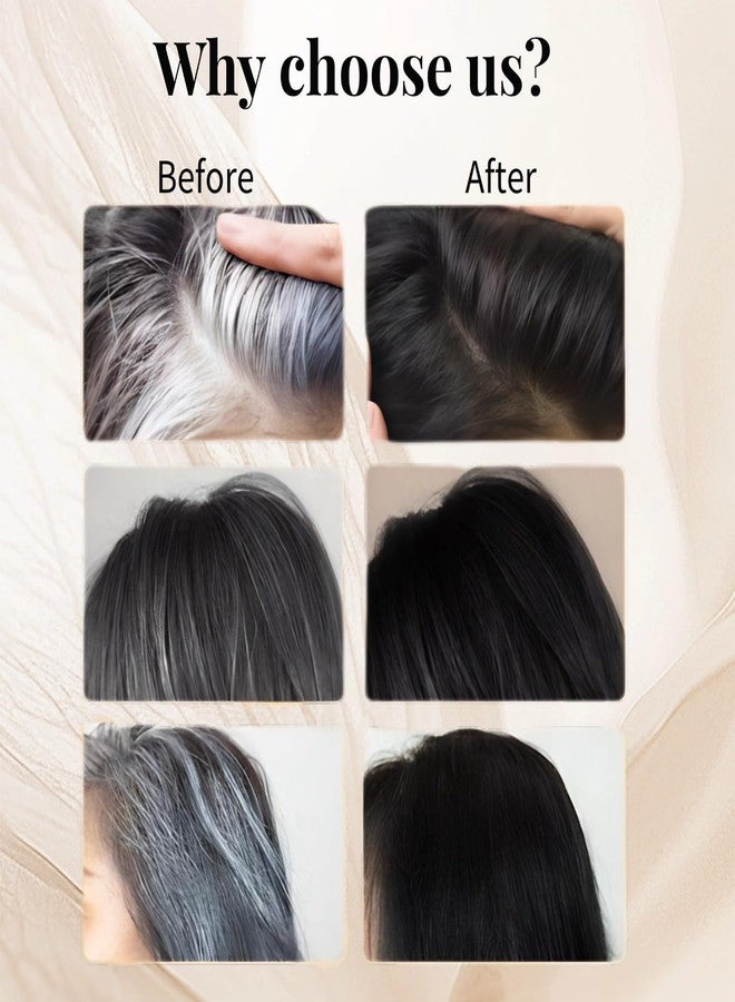FHH Safe and Convenient Comb Hair Dye Stick, White Hair Cover Stick, 2-in-1 Convenient Instant Dyeing, Waterproof and Sweat Proof, Quick Root Dressing (Black) c - Image 4